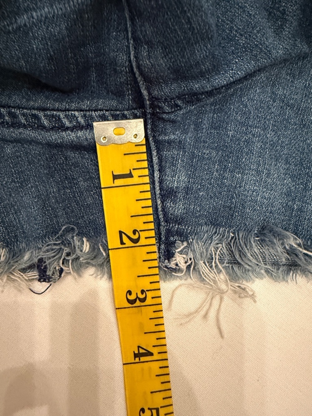 aerie Denim Frayed Drawstring Shorts • Blue • Size Medium EUC - Picture 10 of 11